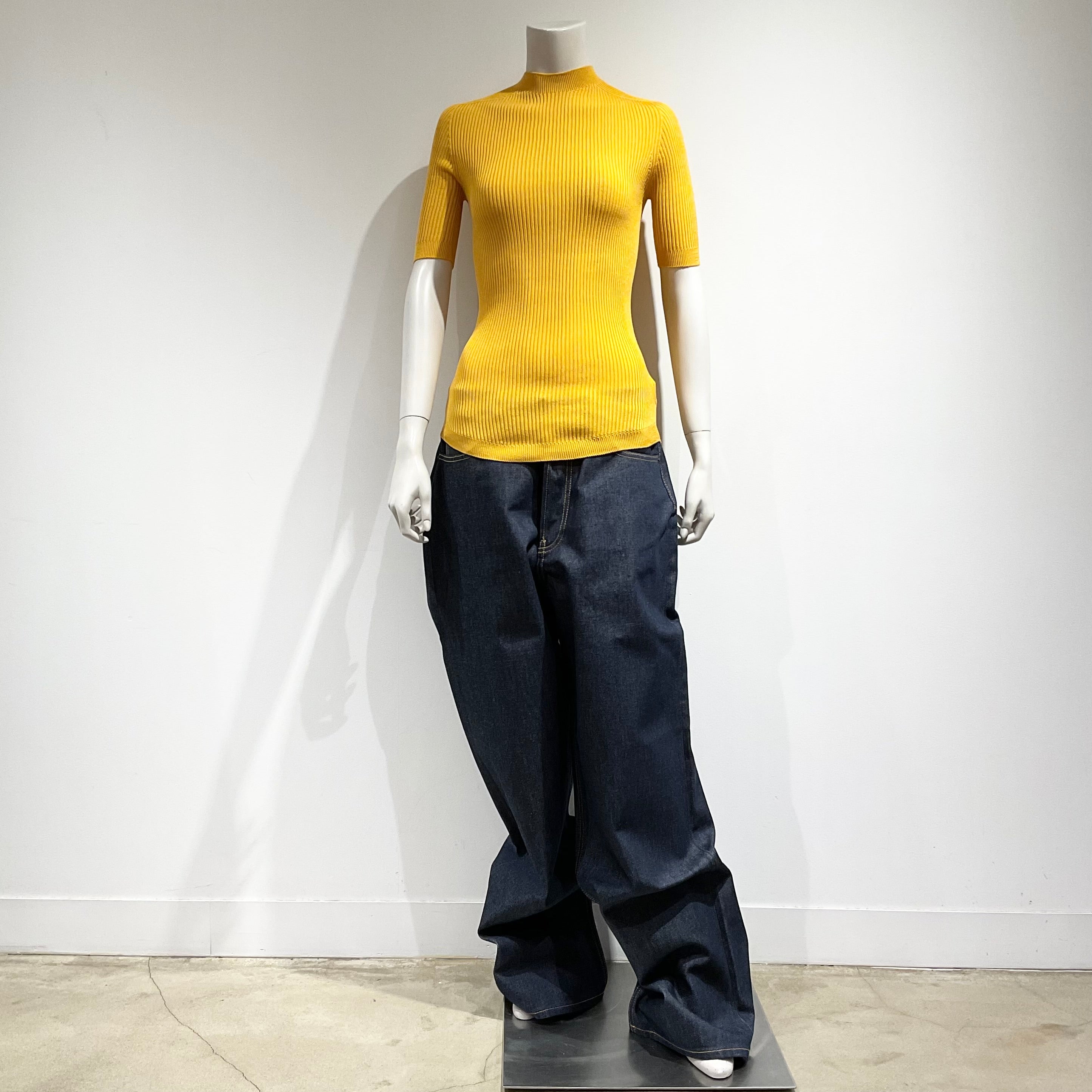 UNION LAUNCH/ユニオンランチ リブ 半袖 ニット