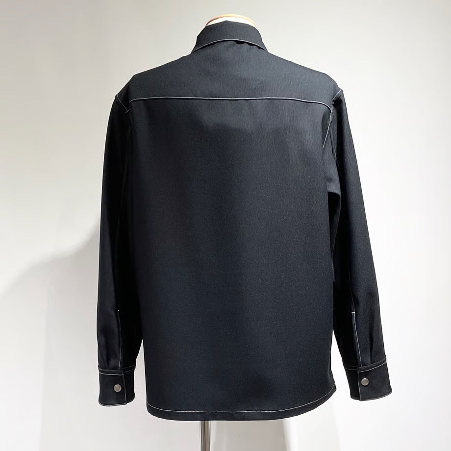 JIL SANDER/ジルサンダー テクノ ギャバジン ジップアップシャツ