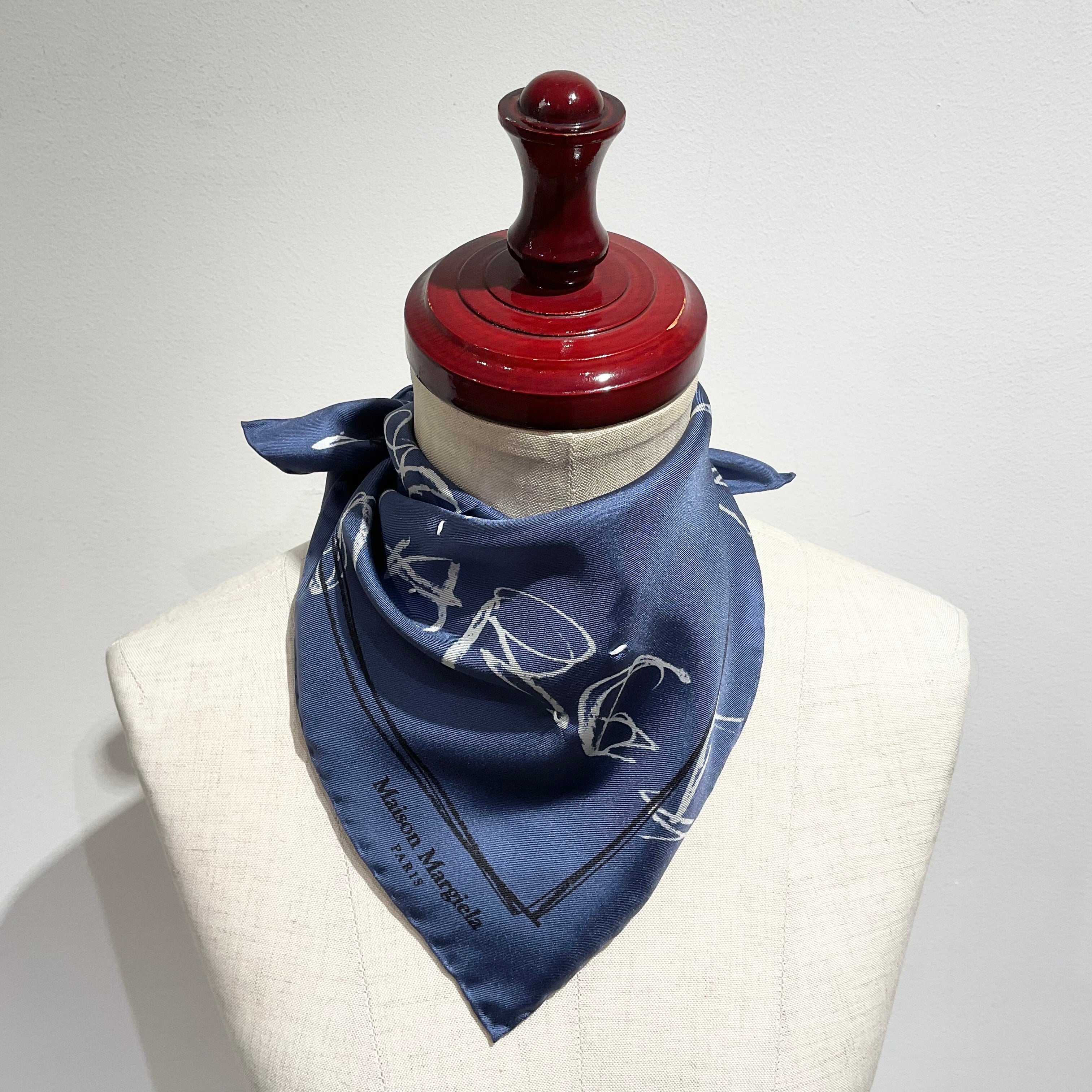 Maison Margiiela/メゾンマルジェラ ナンバリング シルクスカーフ