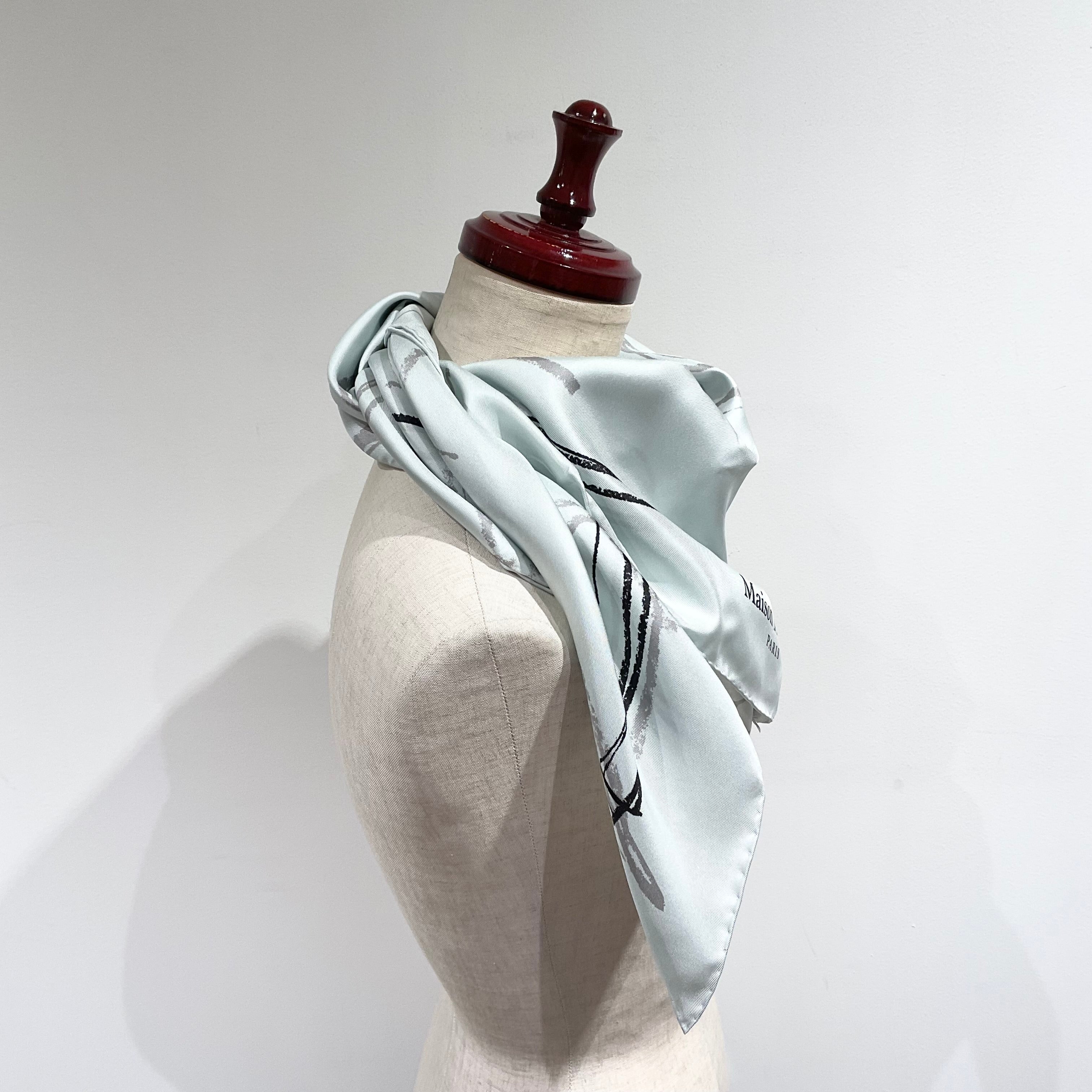 Maison Margiiela/メゾンマルジェラ ナンバリング シルクスカーフ