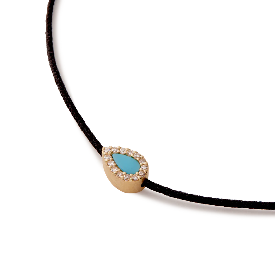 Blanc iris/ブランイリス　ミュミュル デトワール K18 マットゴールド ターコイズ ダイヤモンド ブレスレット