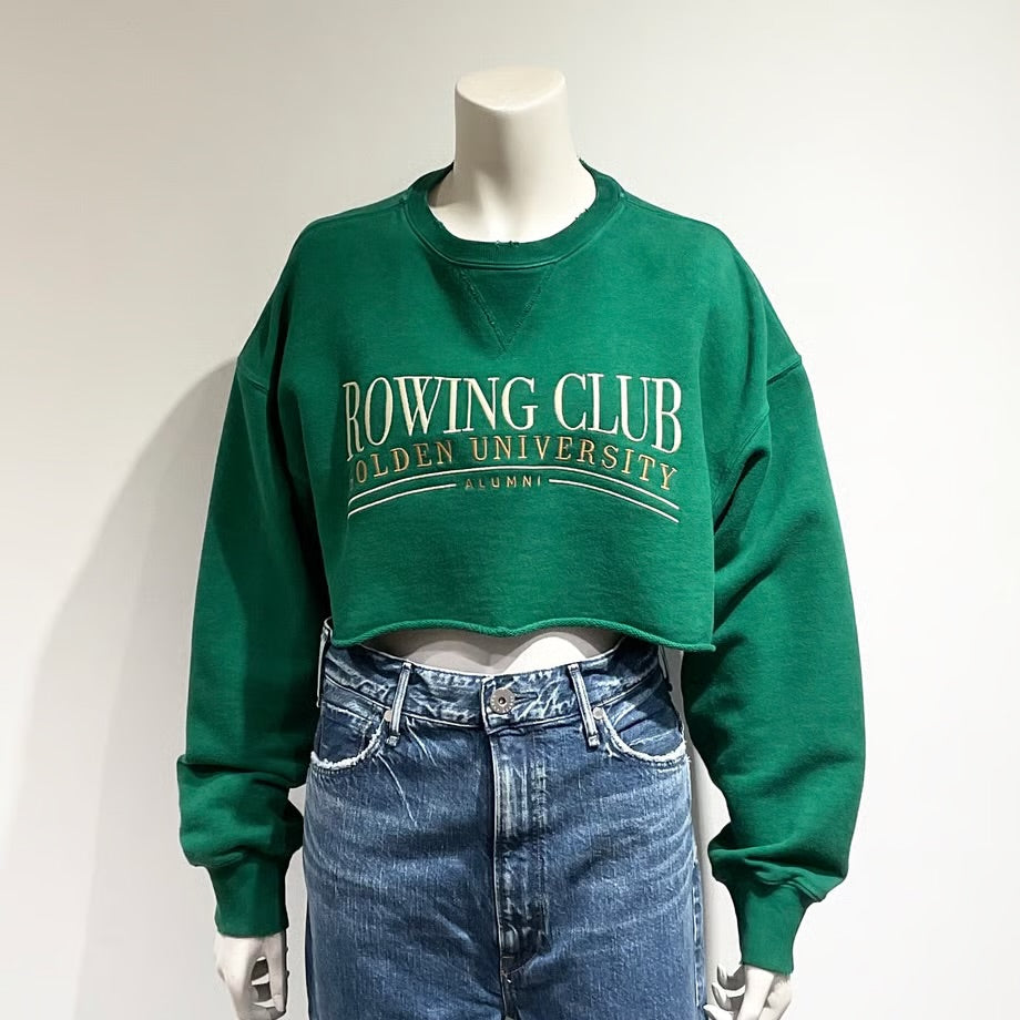 GOLDEN GOOSE/ゴールデングース クロップド ラウンドネックスウェット