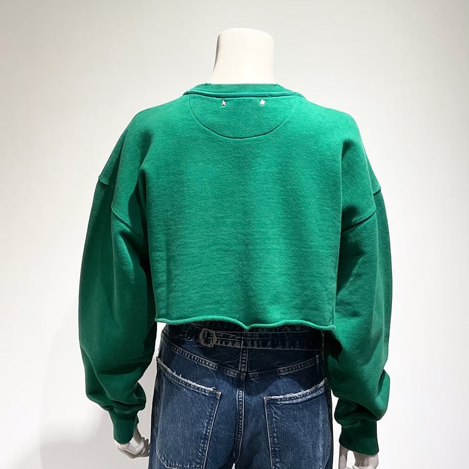 GOLDEN GOOSE/ゴールデングース クロップド ラウンドネックスウェット