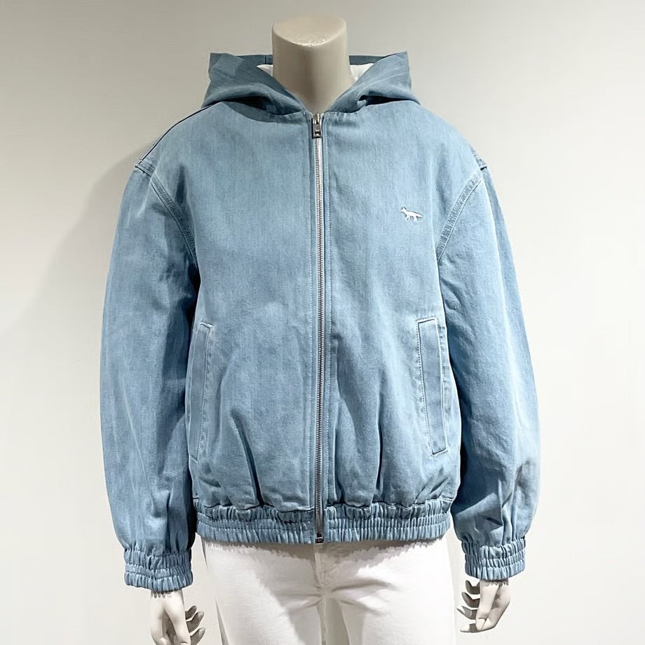 MAISON KITSUNE/メゾンキツネ ジップ フードデッド デニム ブルゾン