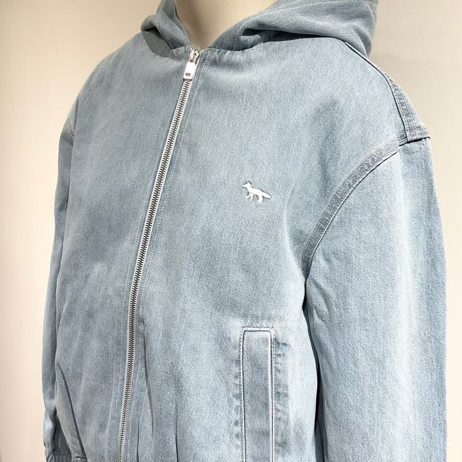 MAISON KITSUNE/メゾンキツネ ジップ フードデッド デニム ブルゾン