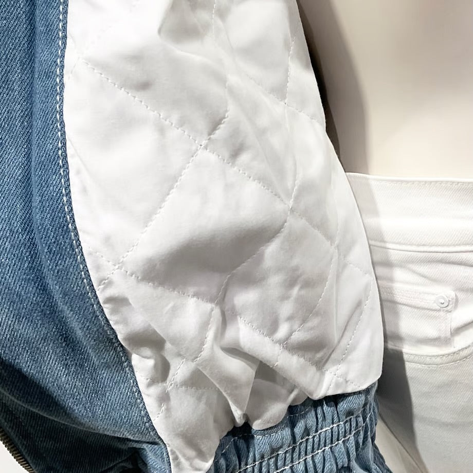 MAISON KITSUNE/メゾンキツネ ジップ フードデッド デニム ブルゾン
