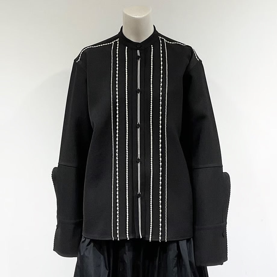 JIL SANDER/ジルサンダー シルクブレンド プリーツシャツ