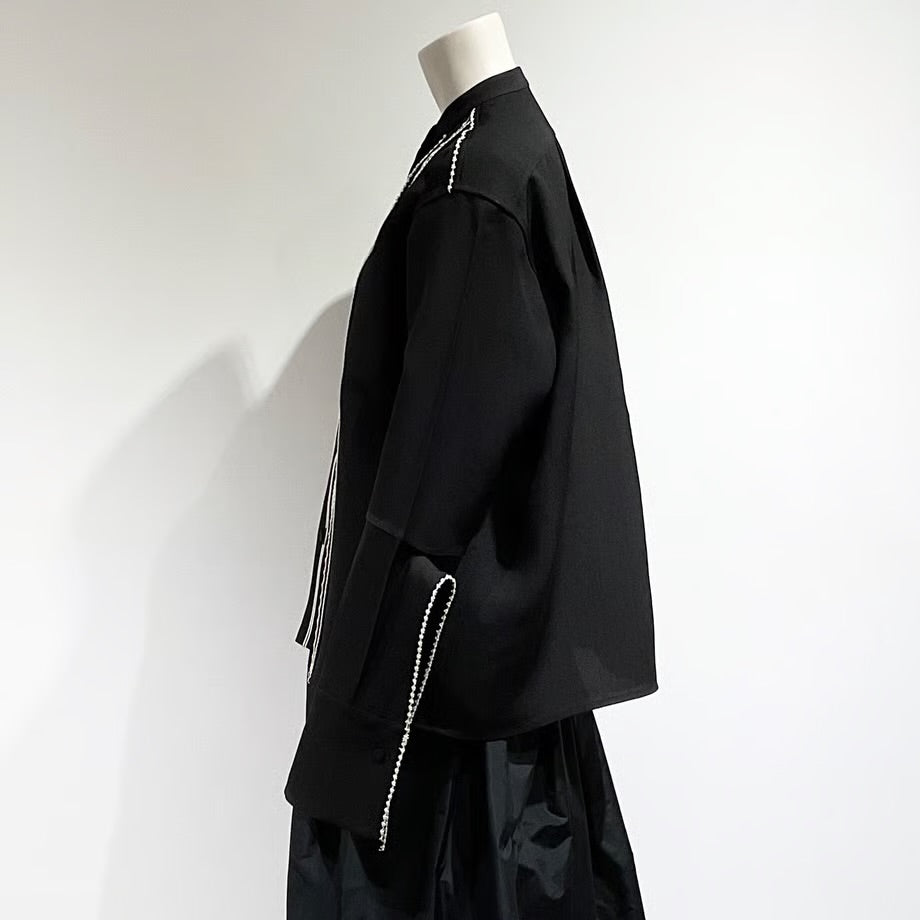 JIL SANDER/ジルサンダー シルクブレンド プリーツシャツ