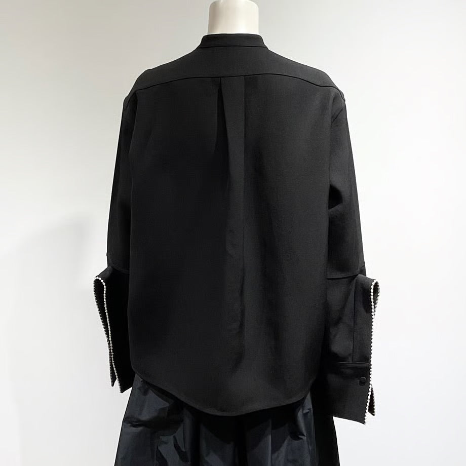 JIL SANDER/ジルサンダー シルクブレンド プリーツシャツ
