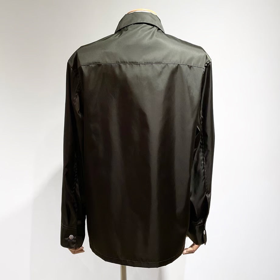 JIL SANDER/ジルサンダー ナイロンツイル ジップアップシャツ