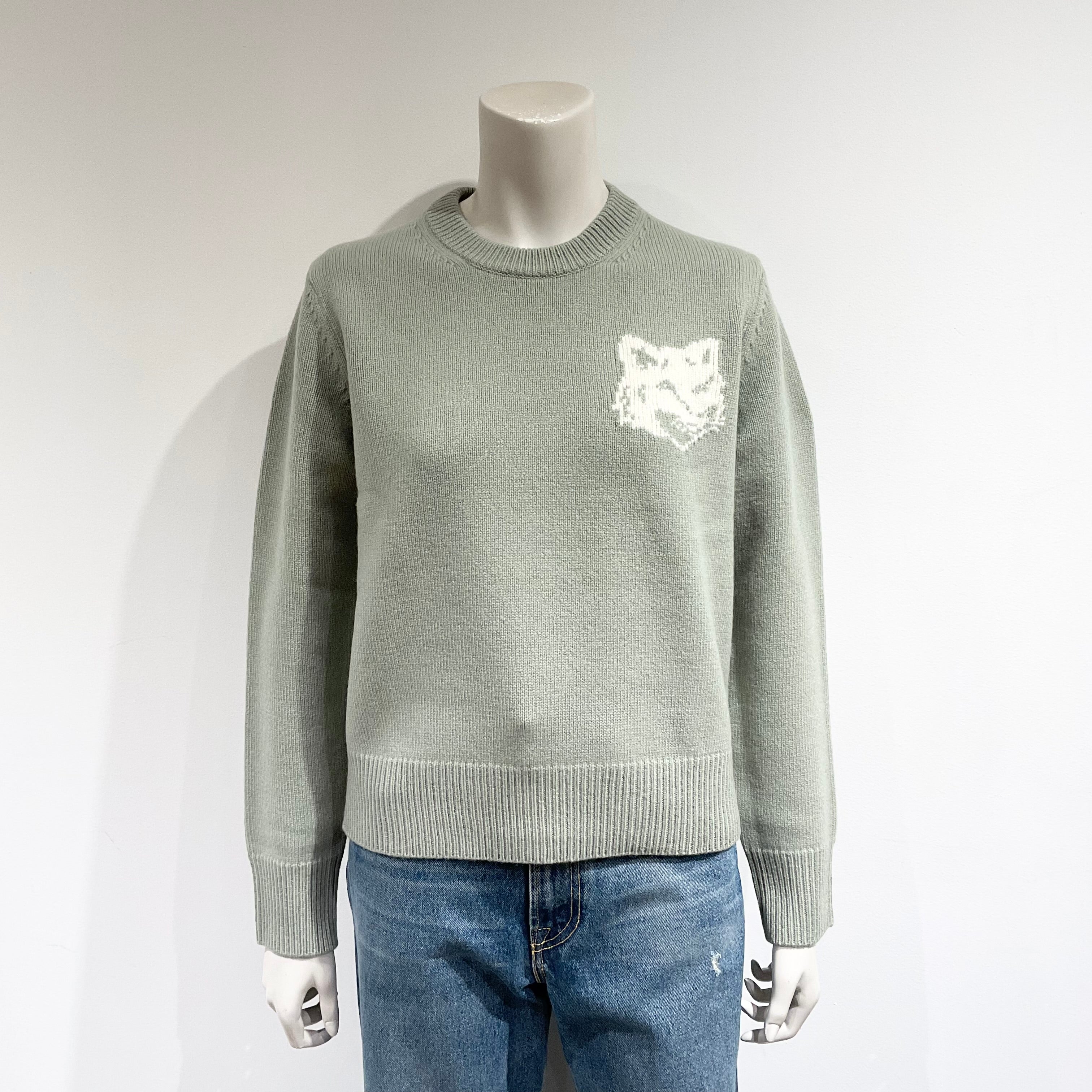 MAISON KITSUNE/メゾンキツネ フォックスヘッド インターシャ メリノ ジャンパー