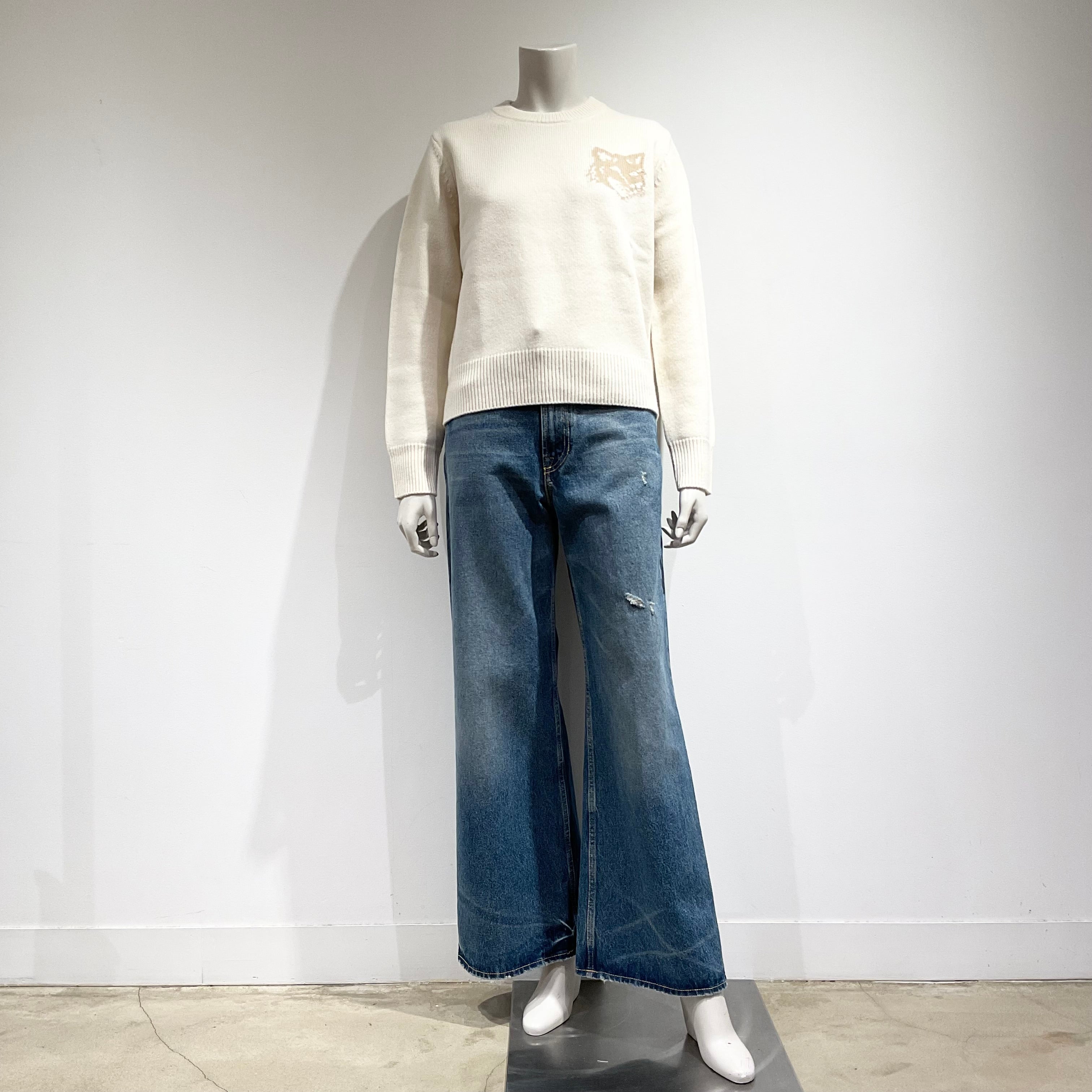MAISON KITSUNE/メゾンキツネ フォックスヘッド インターシャ メリノ ジャンパー