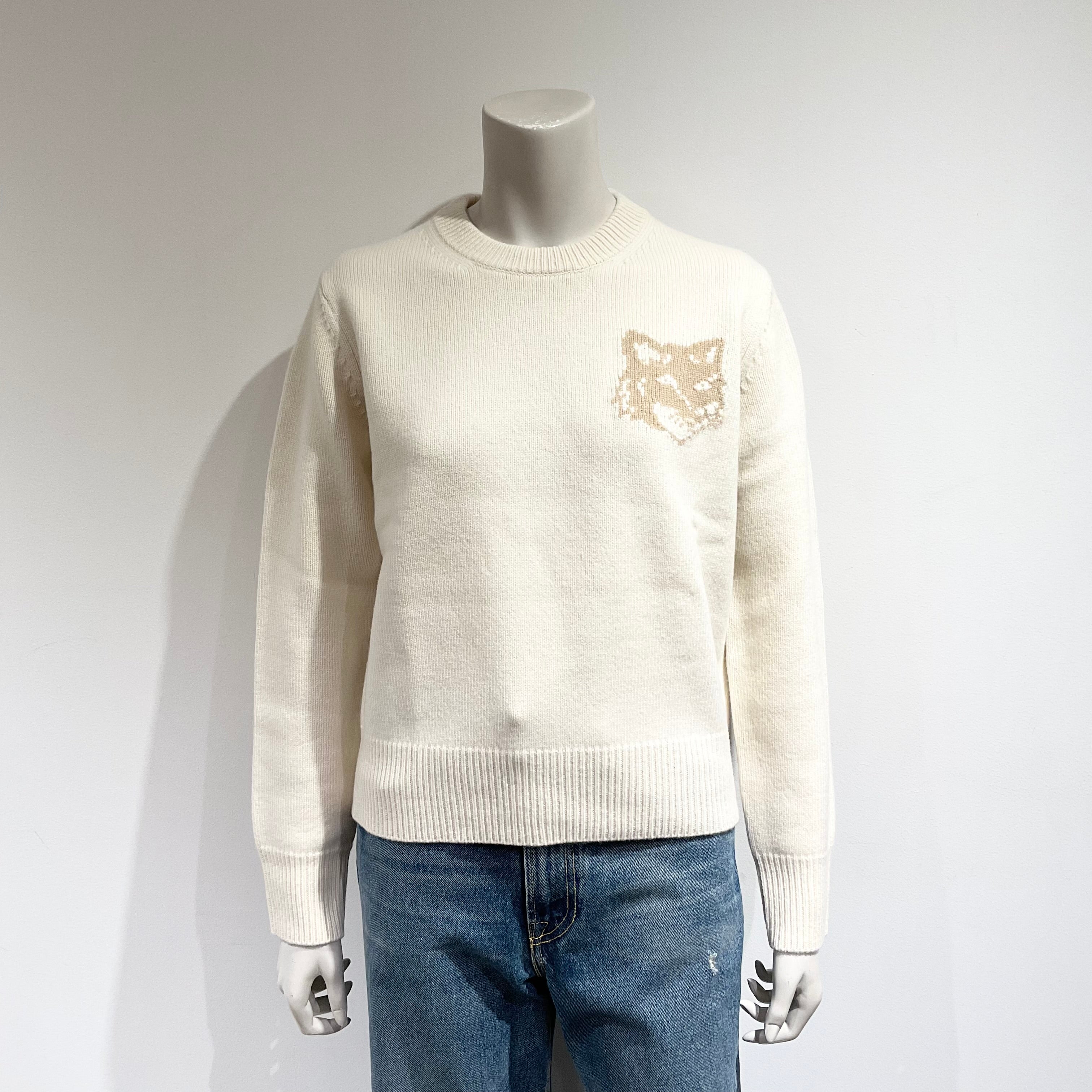 MAISON KITSUNE/メゾンキツネ フォックスヘッド インターシャ メリノ ジャンパー