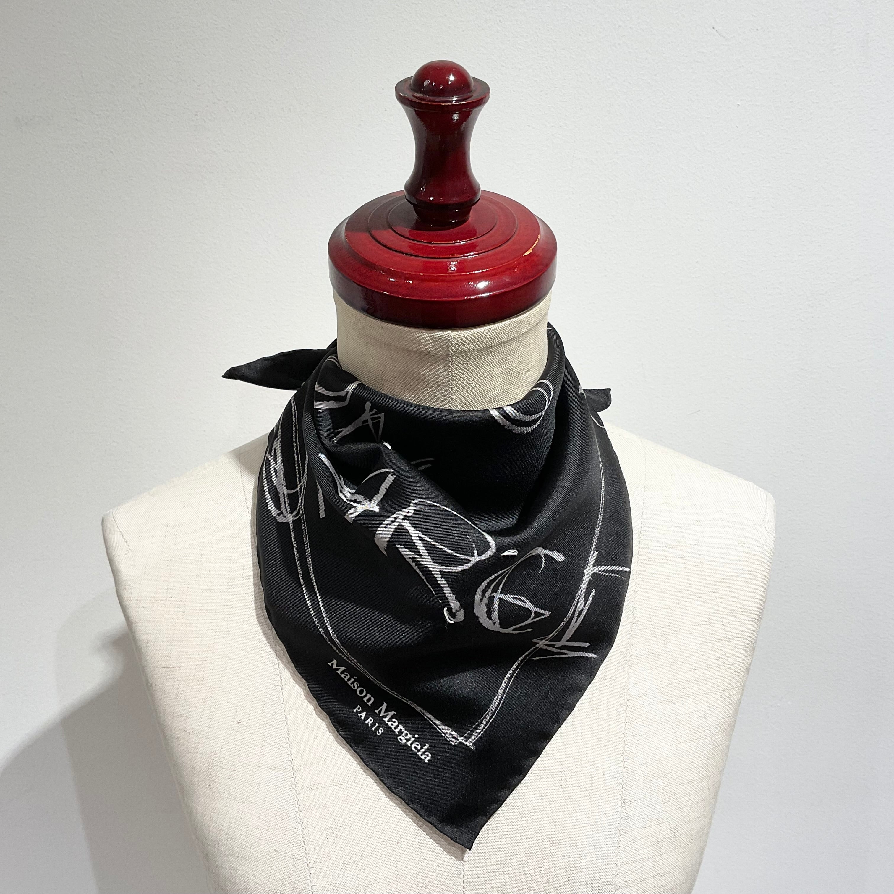 Maison Margiiela/メゾンマルジェラ ナンバリング シルクスカーフ