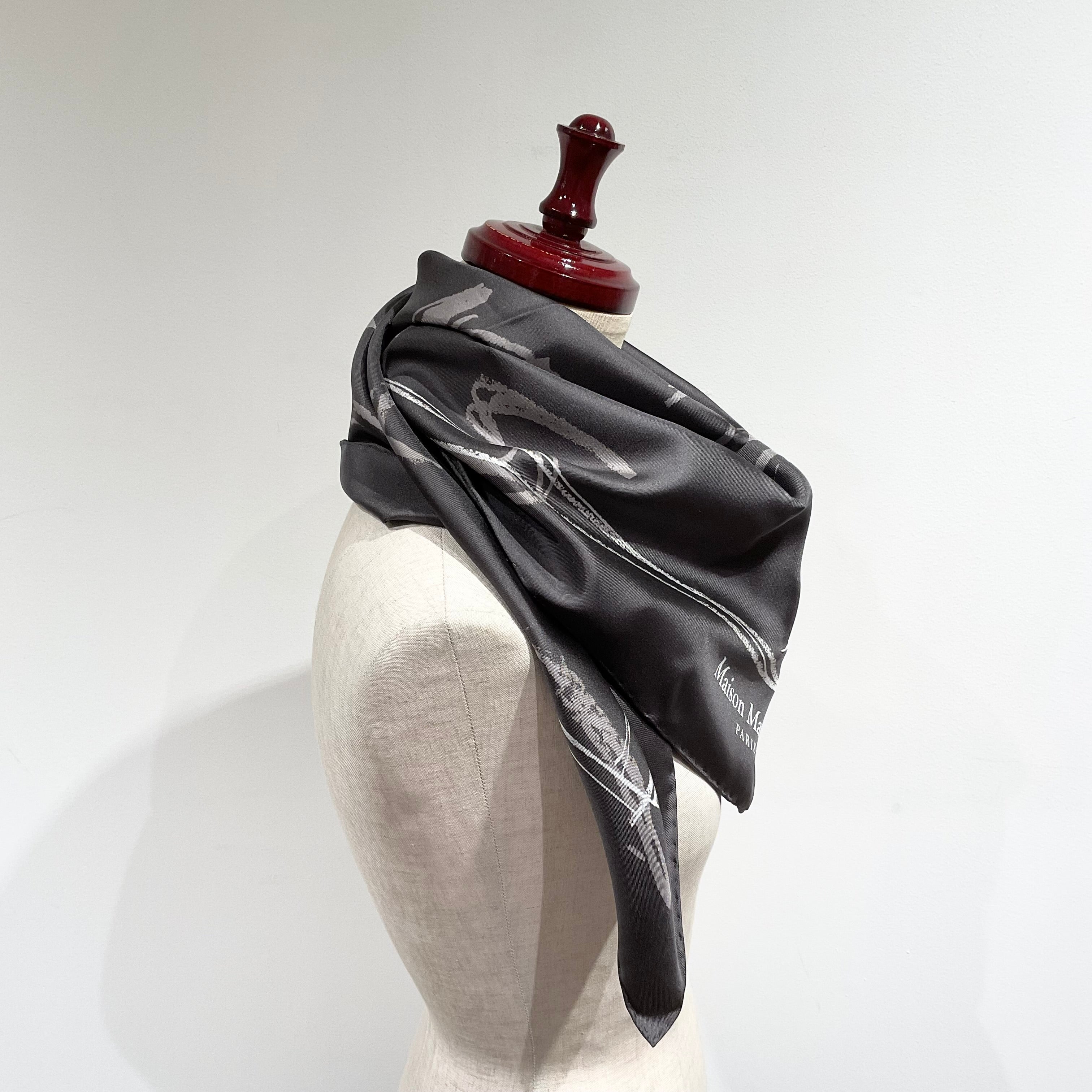 Maison Margiiela/メゾンマルジェラ ナンバリング シルクスカーフ