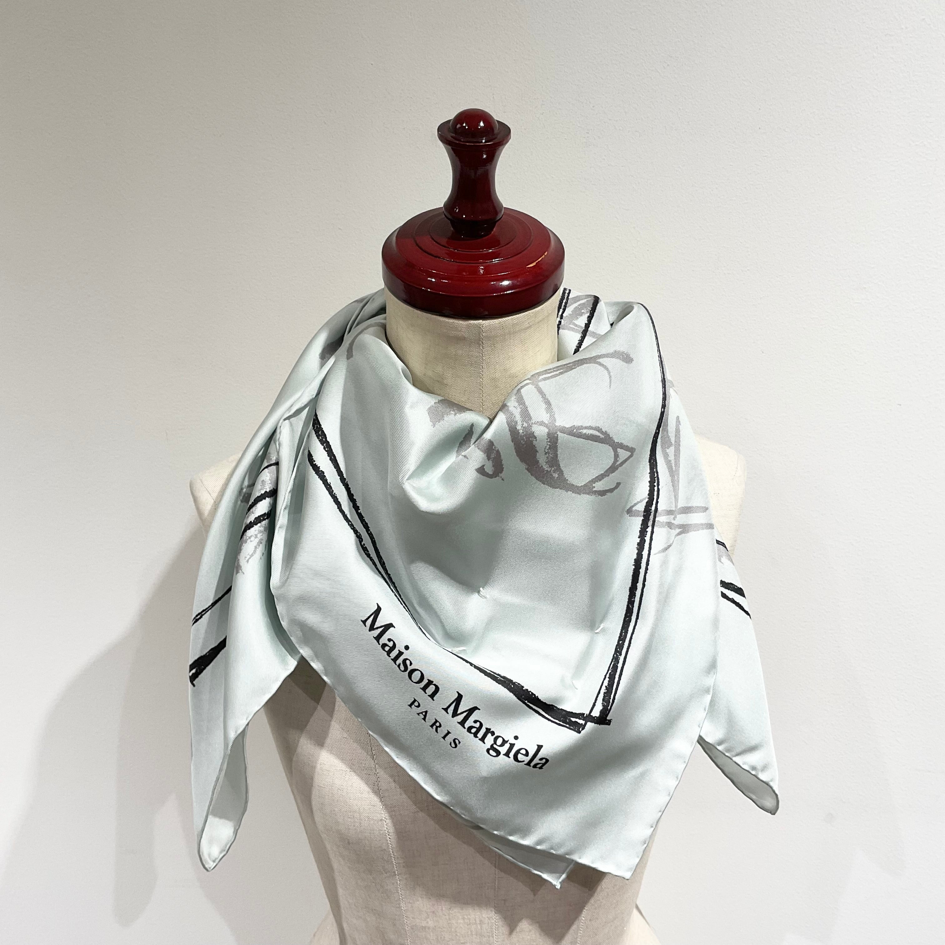Maison Margiiela/メゾンマルジェラ ナンバリング シルクスカーフ